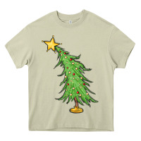 Mossy trendy christmas tree Heavy Core Tee - MaliasSmallBusiness