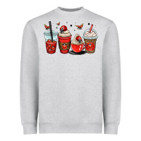 Heather Grey ladybug coffee cups Heavyweight Sweatshirt - OliviaCreatesArt
