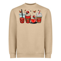 Mushroom ladybug coffee cups Heavyweight Sweatshirt - OliviaCreatesArt