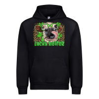 Black lucky heifer with glasses st patricks Urban Hoodie - Artiststas