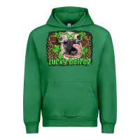 Emerald lucky heifer with glasses st patricks Urban Hoodie - Artiststas