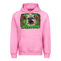 Fuchsia Pink lucky heifer with glasses st patricks Urban Hoodie - Artiststas