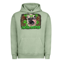 Pigment Oil Green lucky heifer with glasses st patricks Urban Hoodie - Artiststas