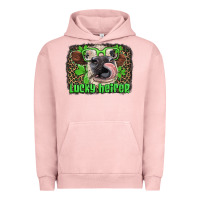 Pigment Salmon lucky heifer with glasses st patricks Urban Hoodie - Artiststas