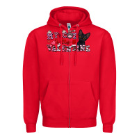 Red my cat is my valentine Zipper Hoodie - FaDigitalArtStudio