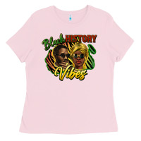 Bubblegum Pink black history vibes Ladies Tee - NancyCooperArtShop