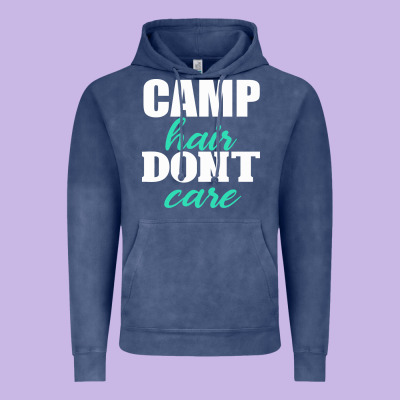Camp Hair Don't Care Black Vintage Hoodie Designed By Bettercallsaul