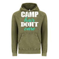Vintage Olive Camp Hair Don't Care Black Vintage Hoodie - Bettercallsaul