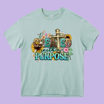 Created With A Purpose Heavy Core Tee Designed By Nancycooperartshop