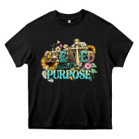 Black created with a purpose Heavy Core Tee - NancyCooperArtShop