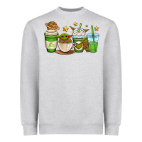 Heather Grey fantastic movie character coffee cups Heavyweight Sweatshirt - OliviaCreatesArt