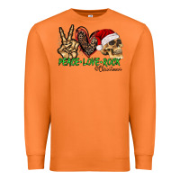 Carrot Peace Love Rock Christmas Premium Sweatshirt - CowhideDigitalArt