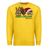 Lemon Peace Love Rock Christmas Premium Sweatshirt - CowhideDigitalArt
