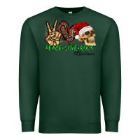 Sports Green Peace Love Rock Christmas Premium Sweatshirt - CowhideDigitalArt