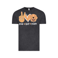 Vintage Black Peace Love Golden Vintage Tee - Bettercallsaul