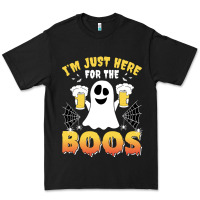 Black i'm just here for the boos halloween costume gift Premium Tee - tuanDangUi