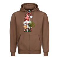 Chestnut Christmas Gnome With Cookie Zipper Hoodie - BundleAndBundleShop