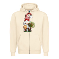 Sandshell Christmas Gnome With Cookie Zipper Hoodie - BundleAndBundleShop