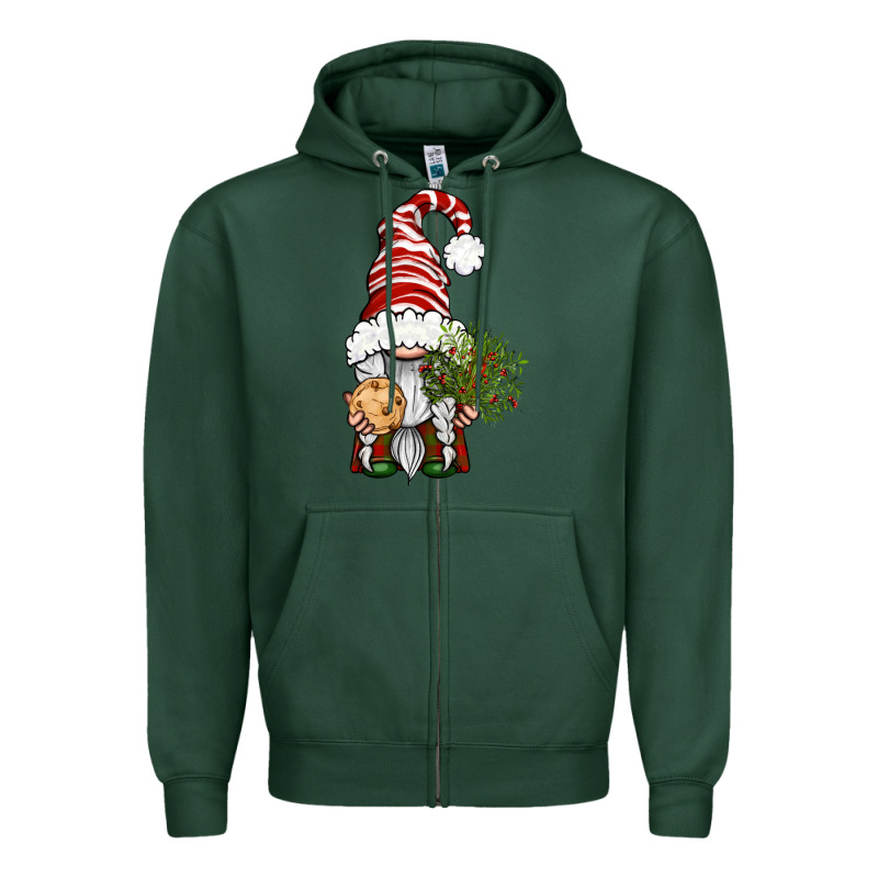 Christmas Gnome With Cookie Zipper Hoodie by BundleAndBundleShop | Teevron