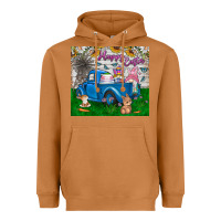 Meerkat happy easter truck Heavyweight Hoodie - CowhideDigitalArt