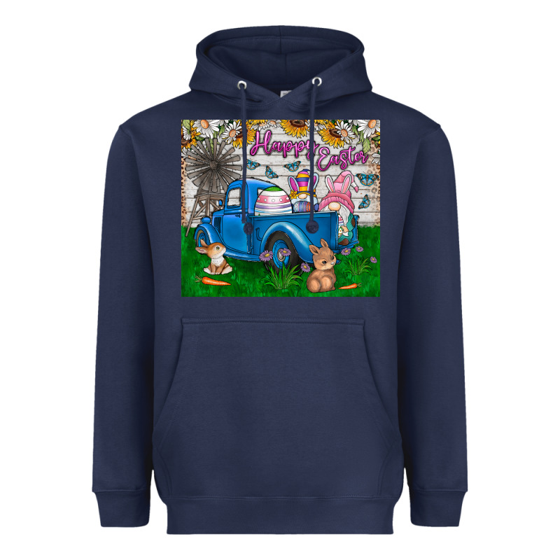 Happy Easter Truck Heavyweight Hoodie by CowhideDigitalArt | Teevron