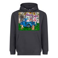 Smoke happy easter truck Heavyweight Hoodie - CowhideDigitalArt