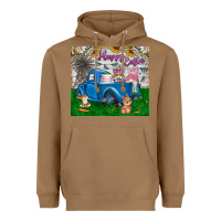 Toasted Coconut happy easter truck Heavyweight Hoodie - CowhideDigitalArt