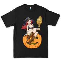Black sexy witch halloween costume blackcraft pumpkin wi Premium Tee - tuanDangUi