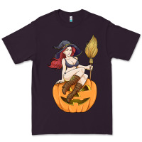 Plum sexy witch halloween costume blackcraft pumpkin wi Premium Tee - tuanDangUi