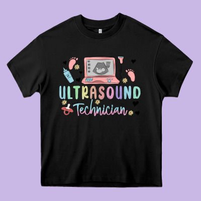 Ultrasound Technician Heavy Core Tee Designed By Maliassmallbusiness