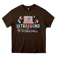 Chocolate Brown ultrasound technician Heavy Core Tee - MaliasSmallBusiness