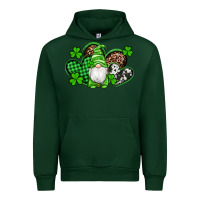 Forest Green st patricks day gnome with western hearts Urban Hoodie - Artiststas