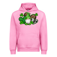 Fuchsia Pink st patricks day gnome with western hearts Urban Hoodie - Artiststas