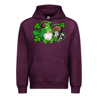Mauve Wine st patricks day gnome with western hearts Urban Hoodie - Artiststas