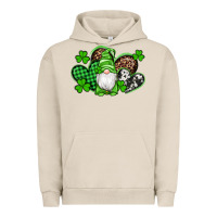 Pigment French Oak st patricks day gnome with western hearts Urban Hoodie - Artiststas
