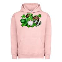 Pigment Salmon st patricks day gnome with western hearts Urban Hoodie - Artiststas