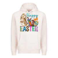 Pale Pink Easter Day With Truck Premium Hoodie - BundleAndBundleShop