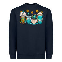 Navy jesus coffee cups Heavyweight Sweatshirt - OliviaCreatesArt