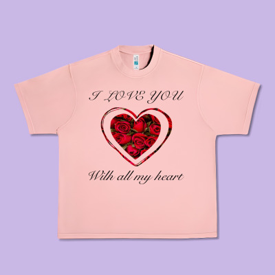 I Love You With All My Heart Urban Heavy Tee Designed By Bettercallsaul