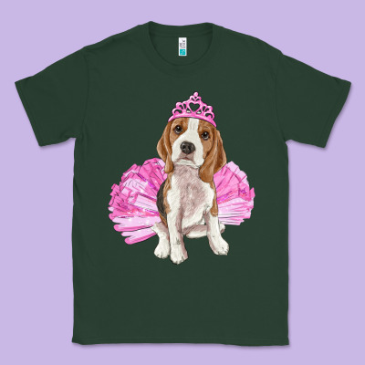 Balerina Beagle With Tutu Classic Tee Designed By Ranaportraitstore