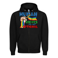 Black Human Rights Are Not Optional Zipper Hoodie - BundleAndBundleShop