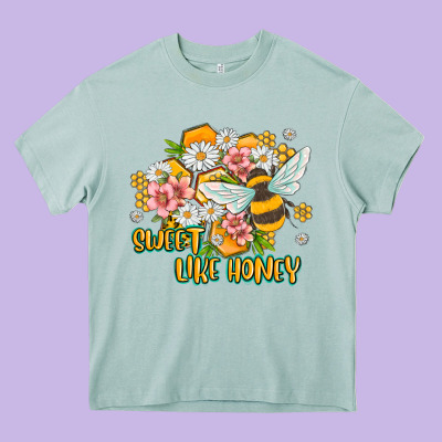 Like Honey Heavy Core Tee Designed By Maliassmallbusiness