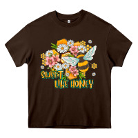 Chocolate Brown like honey Heavy Core Tee - MaliasSmallBusiness