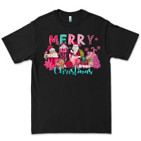 Black pink christmas coffee cups Premium Tee - MaliasSmallBusiness