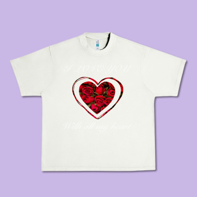 I Love You With All My Heart Urban Heavy Tee Designed By Bettercallsaul