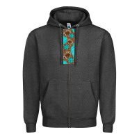 Charcoal Heather american football with leopard pen wraps Zipper Hoodie - BundleAndBundleShop