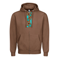 Chestnut american football with leopard pen wraps Zipper Hoodie - BundleAndBundleShop
