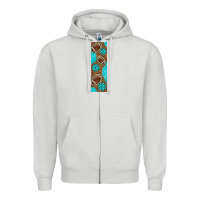 Dove Grey american football with leopard pen wraps Zipper Hoodie - BundleAndBundleShop