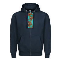 Navy american football with leopard pen wraps Zipper Hoodie - BundleAndBundleShop