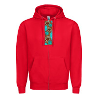 American Football With Leopard Pen Wraps Zipper Hoodie | Teevron